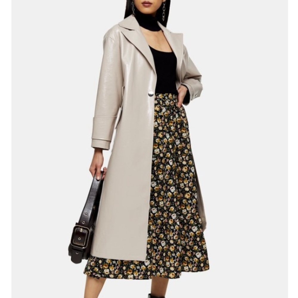 NWT Single Breasted Vinyl Coat
